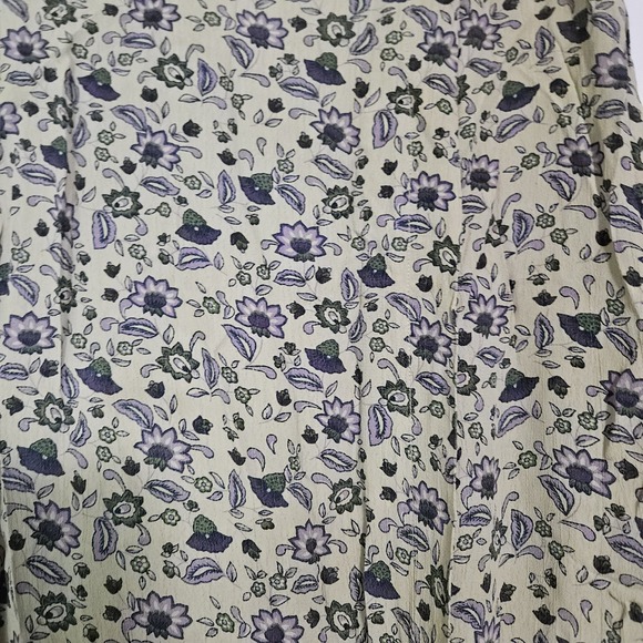 Cottagecore Prairie Floral Maxi‎ Skirt Soft Green Romantic 90s Aesthetic - Picture 7 of 8